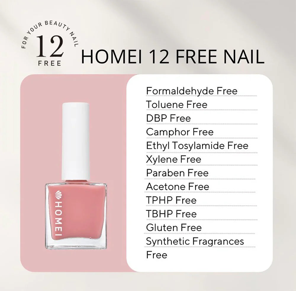 HOMEI 12 Free Nail Hardener Classic Red