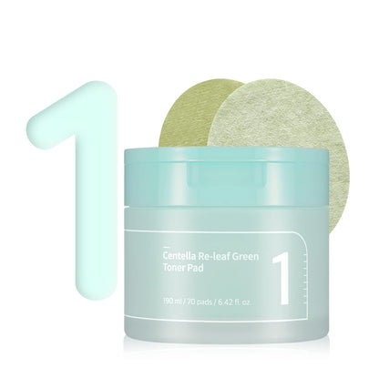 Numbuzin No.1 Centella Re-leaf Green Toner Pad